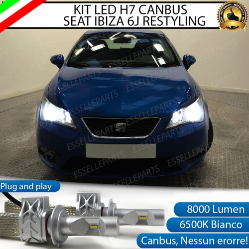 Kit Full LED H7 8000 Lumen 6000K SEAT IBIZA 6J RESTYLING CON FARO A PARABOLA DOPPIA