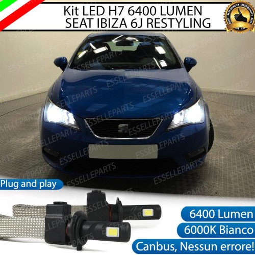 Kit Full LED H7 6400 Lumen 6000K SEAT IBIZA 6J RESTYLING con fari a parabola doppia