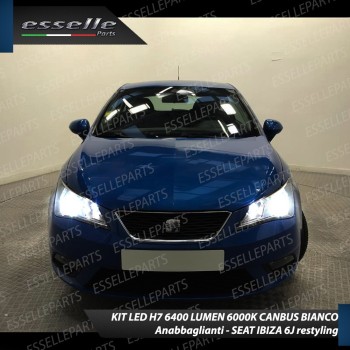 Conversione Fari Full LED per Seat Ibiza 6J Restyling 6000K Bianco Canbus
