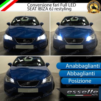 Conversione Fari Full LED per Seat Ibiza 6J Restyling 6000K Bianco Canbus