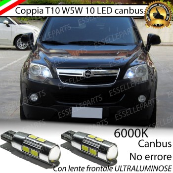 Coppia Lampade T10 W5W LED canbus con lente frontale per luci di posizione per Opel Antara Coppia Lampade T10 W5W LED canbus con lente frontale per luci di posizione per Opel Antara