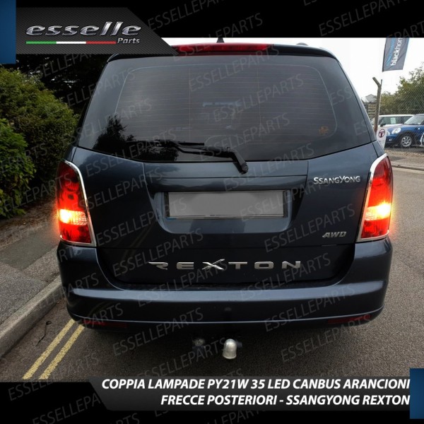 Lampada PY21W 15 LED Canbus ARANCIONE FRECCE Luce AMBRA No Error no avaria SSANGYONG REXTON