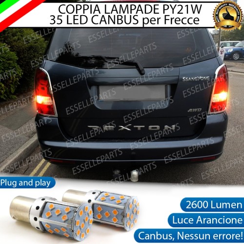Lampada PY21W 15 LED Canbus ARANCIONE FRECCE Luce AMBRA No Error no avaria SSANGYONG REXTON