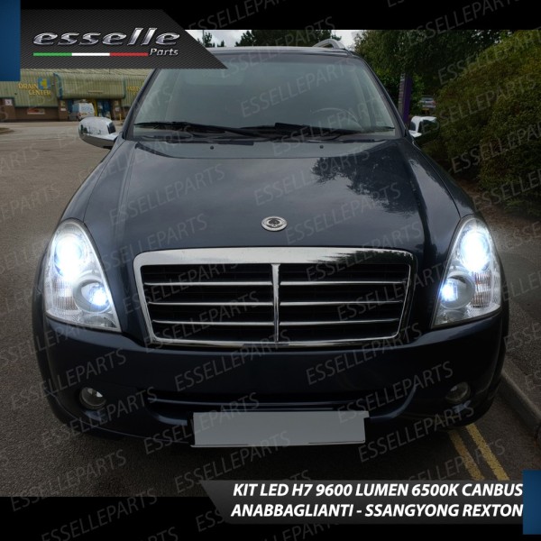 Conversione Fari Full LED per Ssangyong Rexton 6000K Luce Bianca Canbus