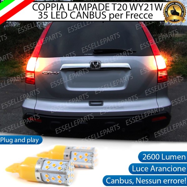 Coppia Lampade T20 WY21W 35 LED CANBUS PER FRECCE DIREZIONALI POSTERIORI PER HONDA CR-V III