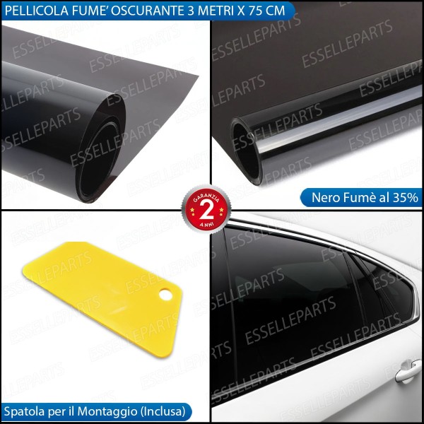 Pellicola Oscurante per vetri auto 3 Metri X 75 Cm Vetri neri per Audi A4 B8 + Avant Allroad Restyling