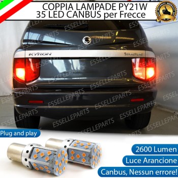 Lampada PY21W 15 LED Canbus ARANCIONE FRECCE Luce AMBRA No Error no avaria SSANGYONG KYRON