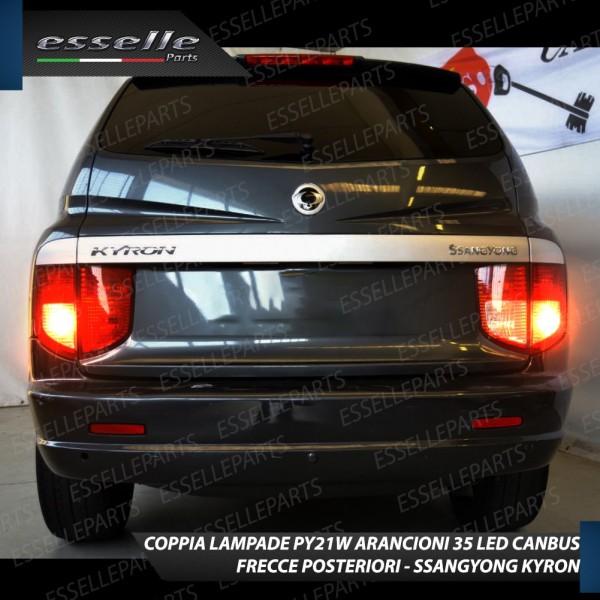 Lampada PY21W 15 LED Canbus ARANCIONE FRECCE Luce AMBRA No Error no avaria SSANGYONG KYRON
