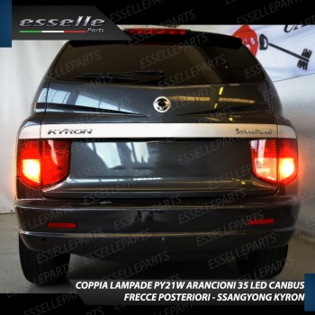 Lampada PY21W 15 LED Canbus ARANCIONE FRECCE Luce AMBRA No Error no avaria SSANGYONG KYRON