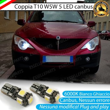 Luci posizione T10 W5W 5 LED Canbus Ssangyong Actyon II