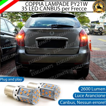 Lampada PY21W 15 LED Canbus ARANCIONE FRECCE Luce AMBRA No Error no avaria SSANGYONG Actyon II