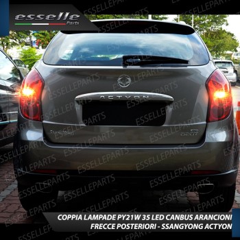 Lampada PY21W 15 LED Canbus ARANCIONE FRECCE Luce AMBRA No Error no avaria SSANGYONG Actyon II