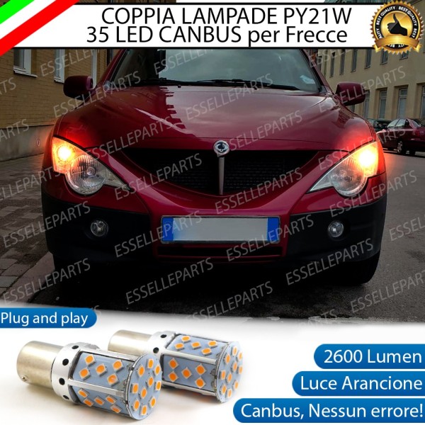 Coppia Frecce Anteriori PY21W 35 LED Canbus SSANGYONG Actyon II