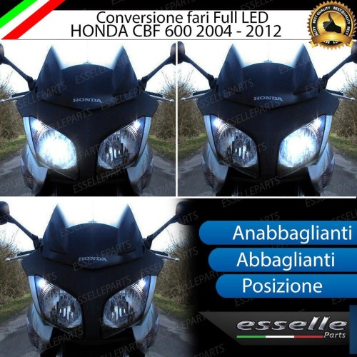 Conversione Fari Full LED per Honda CBF 600 dal 2007 al 2012 S 6000 Lumen 6000K bianco