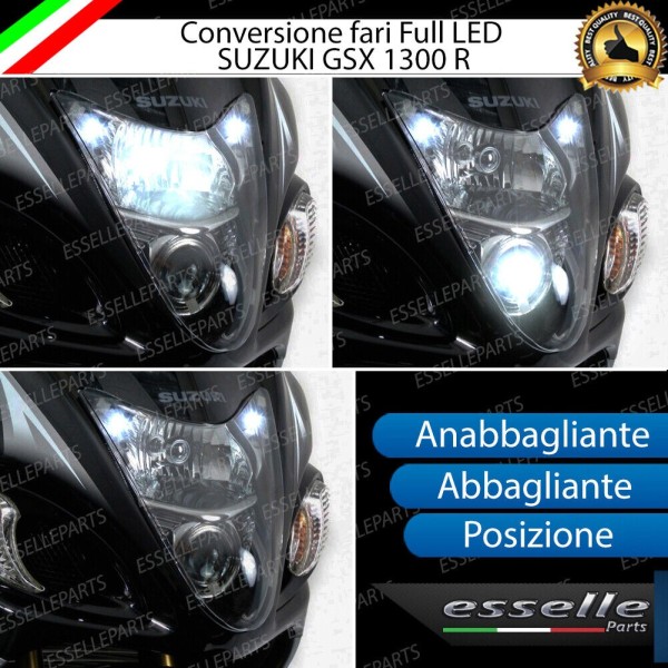 Conversione Fari Full LED per Suzuki GSX 1300 R Hayabusa ABS 6000K Bianco Canbus