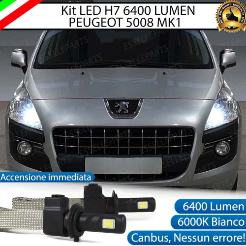 Kit Full LED H7 6400 Lumen 6000K bianco Abbaglianti Peugeot 5008 Pre-Restyling