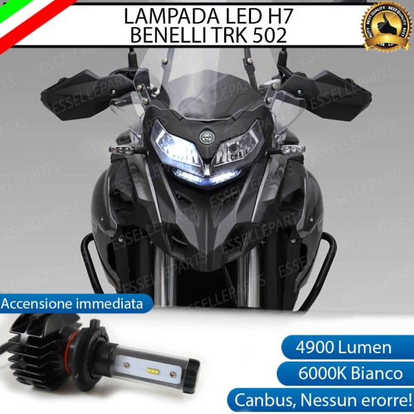 Kit Full LED H7 Abbagliante Per Benelli TRK 502 X 4900 Lumen 6000K Bianco