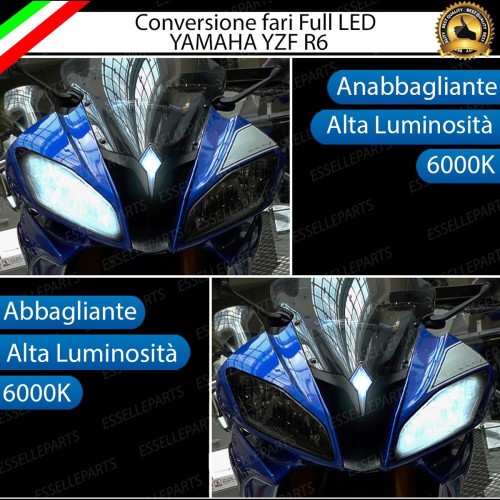 Conversione Fari Full LED per Yamaha YZF R6 6000K Luce Bianca