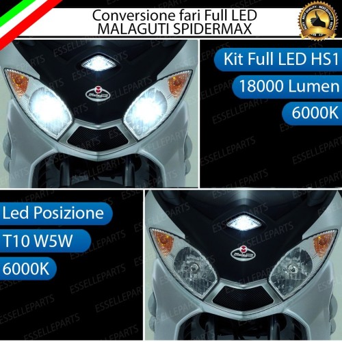 Conversione Full LED per Malaguti Spider Max 500 2008-2011 GT 18000 Lumen 6000K
