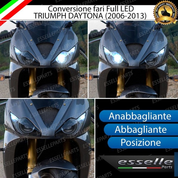 Conversione Fari Full LED per Triumph Daytona 675  ABS 6000K Bianco Canbus