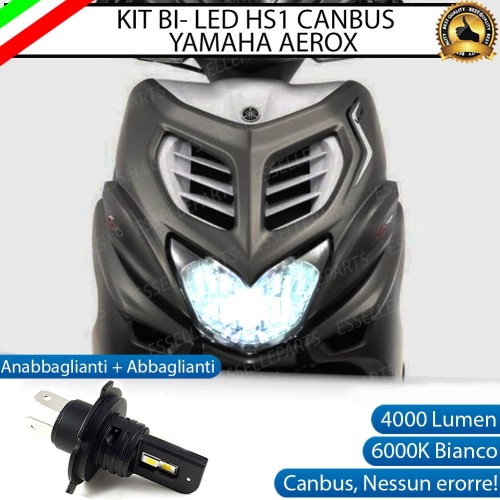 Kit Full LED HS1 Per Yamaha Aerox 50 R 4t 4000 Lumen Ultra Compatta 6000K Bianco