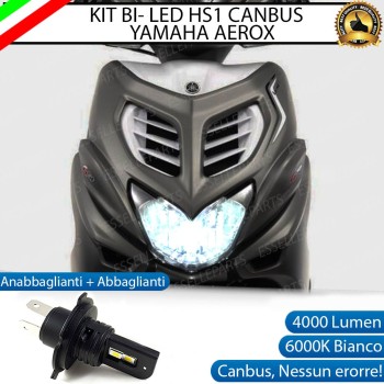 Kit Full LED HS1 Per Yamaha Aerox 50 R 4t 4000 Lumen Ultra Compatta 6000K Bianco
