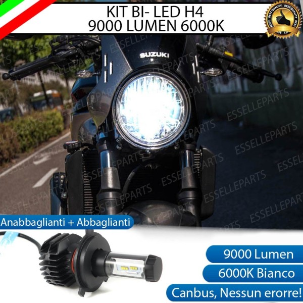 Kit Full LED Lampada H4 9000 Lumen Anabbaglianti Abbaglianti per H4 18000 LUMEN SUZUKI SV 650