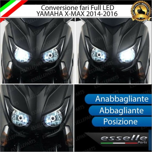Conversione Completa Fari Full LED per Yamaha X-Max 250 6000 Lumen 6000K Bianco