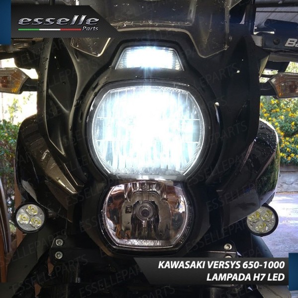 Conversione Fari Full LED Per Kawasaki Versys 1000 6000K Luce Bianca