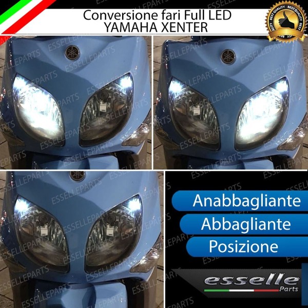Conversione Fari Full LED per Yamaha Xenter 125 dal 2017 al 2020 6000 Lumen 6000K bianco