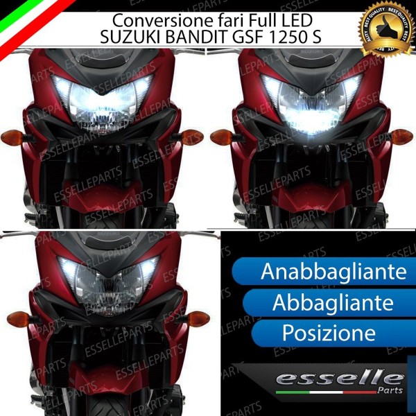 Conversione Fari Full LED per Suzuki  GSF 650 Bandit dal 2005 al 2006 S 6000 Lumen 6000K bianco