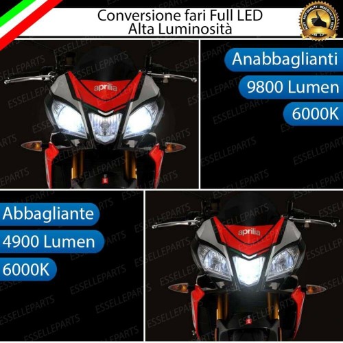 Conversione Fari Full LED Per Aprilia RSV4 1000 (2015-2017) RR ABS 6000K Bianco