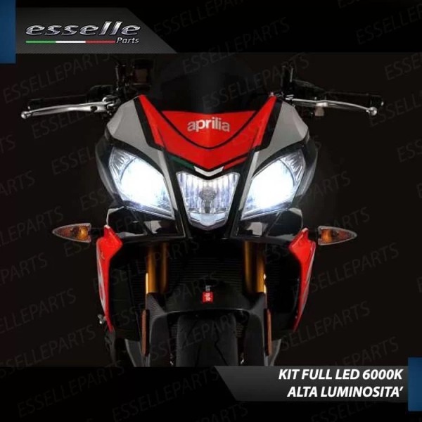 Kit Full LED Coppia H11 9800 Lumen Anabbaglianti per Aprilia RS4 125 2011-2016