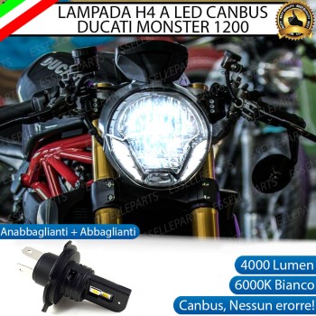 Lampada Singola H4 4000 LUMEN per DUCATI Monster 1200 2017-2021