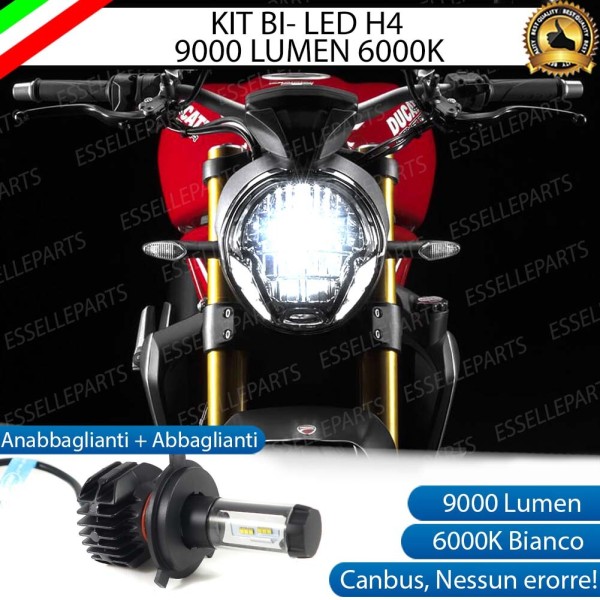 Kit Full LED Lampada H4 9000 Lumen per Ducati Monster S2 2005-2007 R1000
