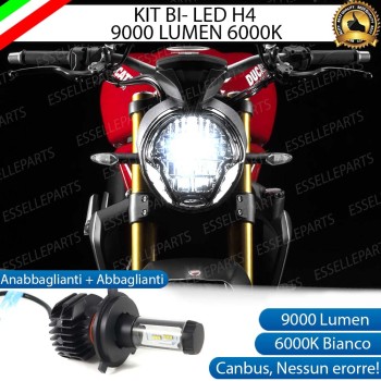 Kit Full LED Lampada H4 9000 Lumen per Ducati Monster S2 2005-2007 R1000