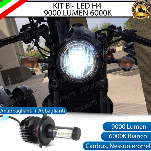 Kit Full LED Lampada H4 9000 Lumen per Ducati Scrambler 800 2015-2016 Classic