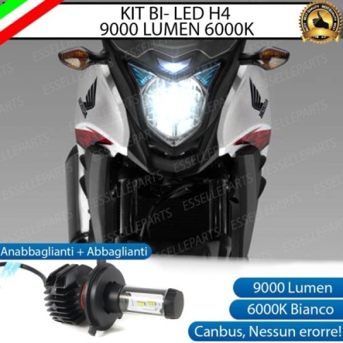 Kit Full LED H4 Per Honda CB 500 F 9000 Lumen Luce Bianca Canbus