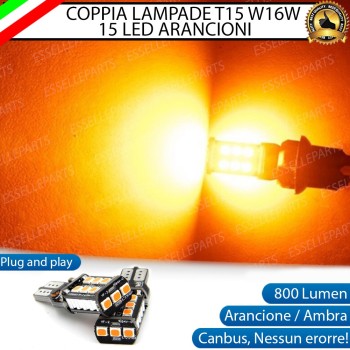 Coppia Frecce T15 W16W 15 LED Canbus luce arancione / ambra