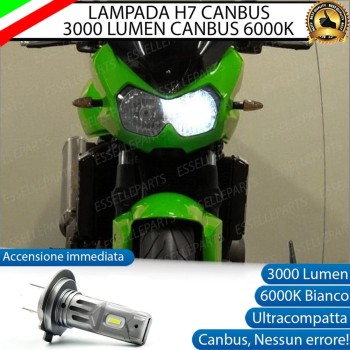 Lampada H7 LED 3000 Lumen per Abbagliante KAWASAKI Z 1000 2007-2009