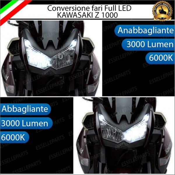 Conversione Fari Full LED ULTRA COMPATTA per KAWASAKI Z 1000 2014-2016 ABS