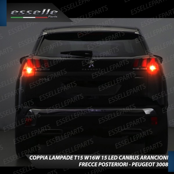 Lampada  T15 W16W 15 LED Canbus ARANCIONE FRECCE PER PEUGEOT 3008 II