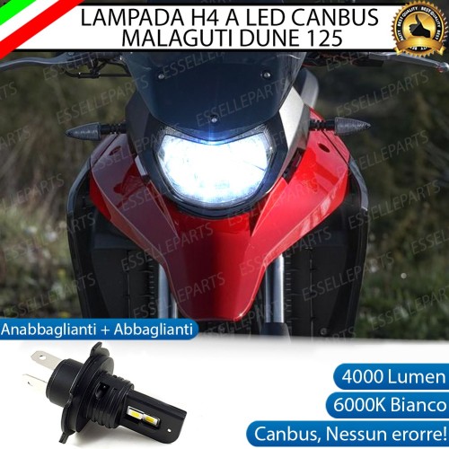 Lampada Singola H4 LED 4000 Lumen per MALAGUTI Dune 50