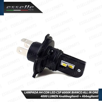 Kit Full LED H4 Per Piaggio Liberty 200 S 4000 Lumen Ultra Compatta 6000K Bianco