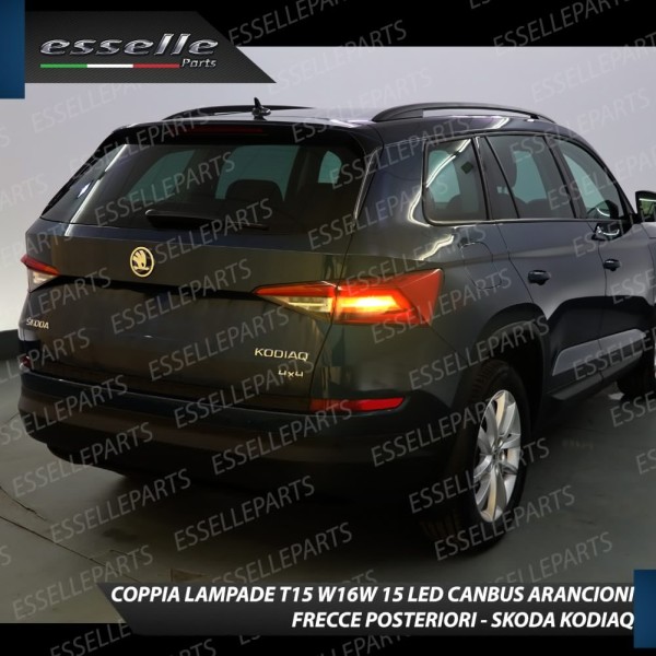Lampada  T15 W16W 15 LED Canbus ARANCIONE FRECCE PER SKODA KAROQ