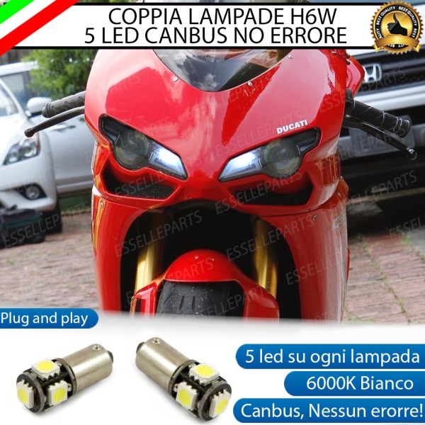 Coppia Luci Di Posizione 5 LED H6W per Ducati 1098 2006-2011 S