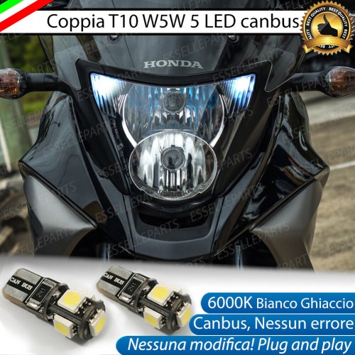 Coppia Luci Di Posizione 5 LED T10 W5W per Honda Crossrunner