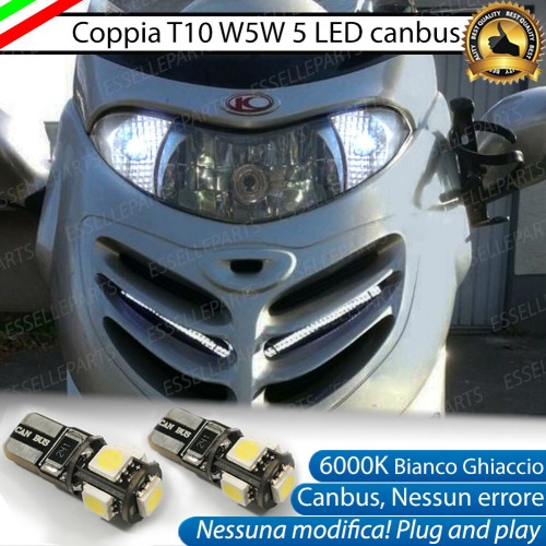 Coppia Luci Di Posizione 5 LED T10 per Kymco Dink 125 1997-2006