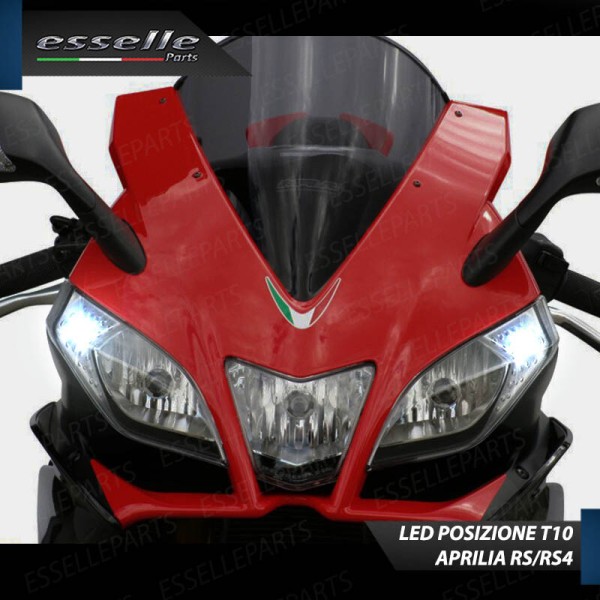 Coppia Luci Di Posizione 5 LED T10 W5W per Aprilia RS4 125 2011-2016