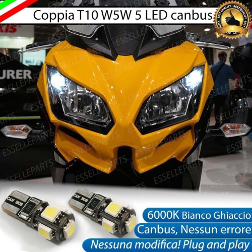 Coppia Luci Di Posizione 5 LED T10 per Kawasaki Versys 1000 2019-2020